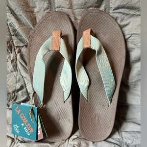 Ladies, size 9 Chaco flip flops, NWT